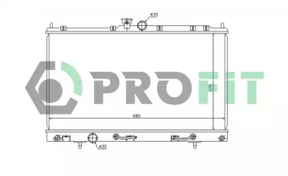 Радиатор, охлаждение двигателя PROFIT PR 4010A1